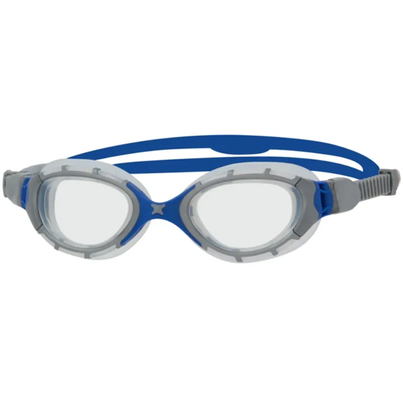 Zoggs Predator Flex Goggles Small Fit Silver/Blue